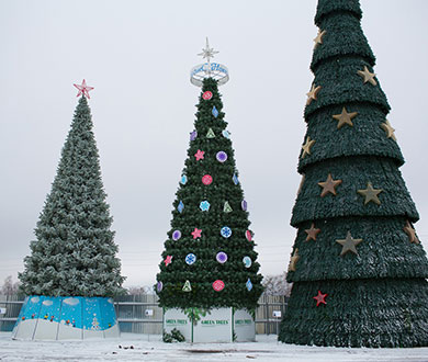 Каркасные ёлки в Нижнем Новгороде